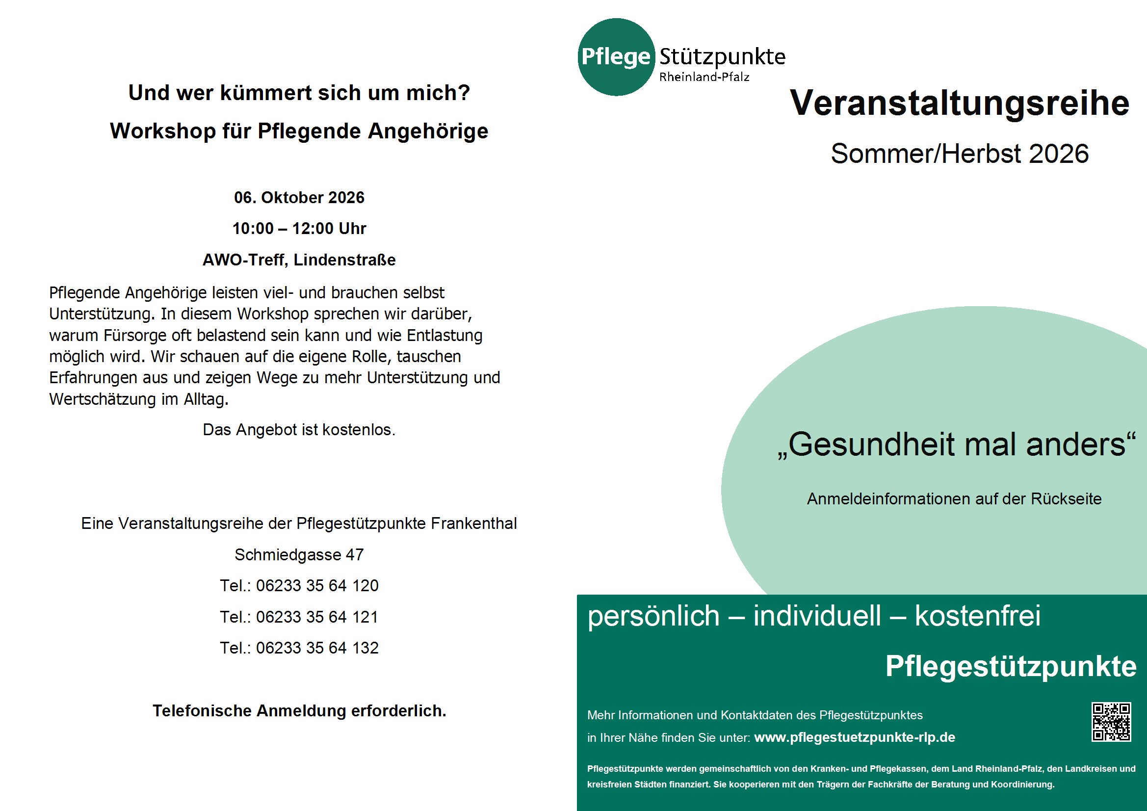 Programmheft Veranstaltungsreihe PSP Frankenthal 2026 conv 1
